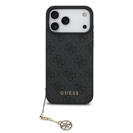 Guess 4G Charm pouzdro iPhone 17 Pro (Šedá) - GUHMP17LGF4GCK