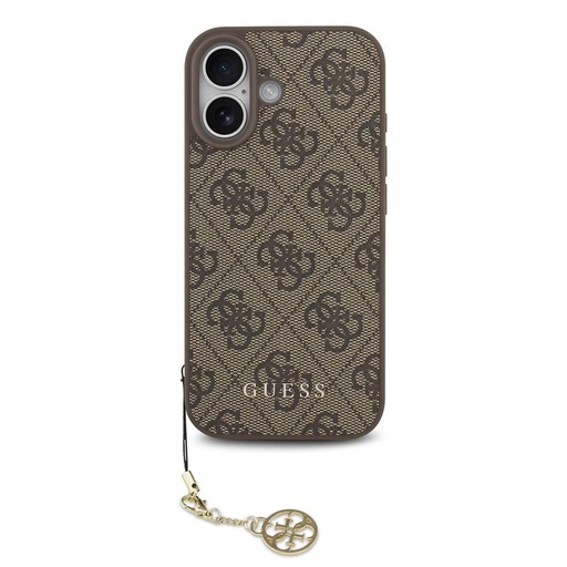 Guess 4G Charm pouzdro iPhone 17 (Hnědá) - GUHMP17SGF4GCW