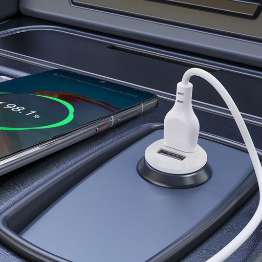 XO CC67 autní nabíječka Dual USB 2.4A + Type-C kabel (Bílá)