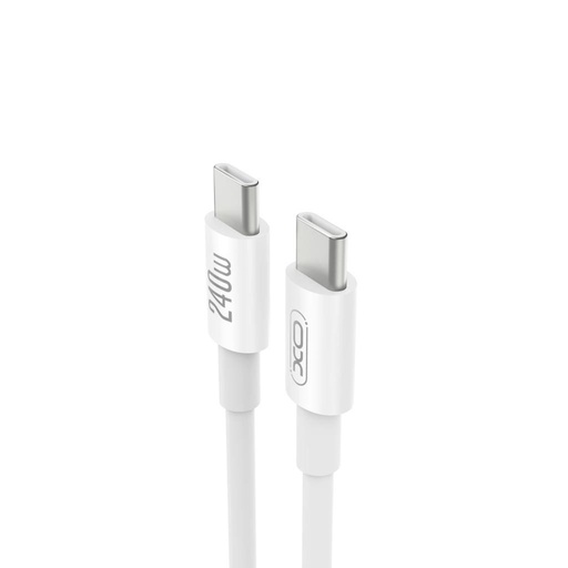 XO NB-Q298 USB-C – USB-C kabel (Bílá) - 240W
