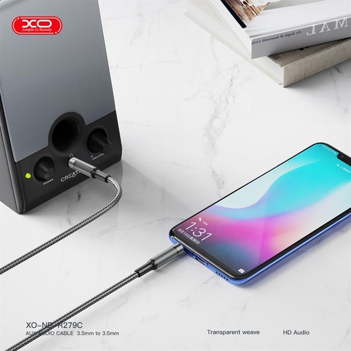 XO NB-R279C 3,5 mm – 3,5 mm audio kabel (Černá) - 1,0 m