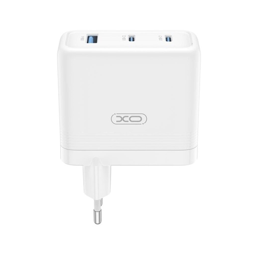 XO CE35 GaN nástěnný nabíječka 100W 2x USB-C + 1x USB-A (Bílá)