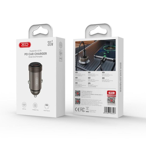 XO CC70 autní nabíječka PD 30W 1×USB-C (Černá)