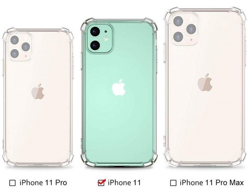 Apple iPhone 11 anti shock 0,5 mm odolný proti nárazu zadní kryt (Průhledný)