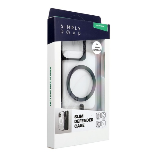 Apple iPhone 16 Pro Max ROAR Slim Defender MagSafe zadní kryt (Černá)