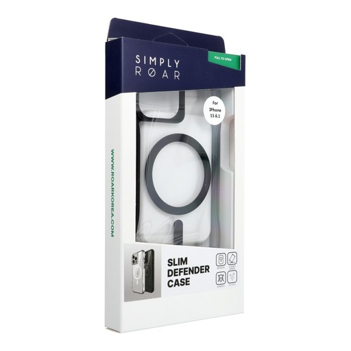 Apple iPhone 15 ROAR Slim Defender MagSafe zadní kryt (Černá)