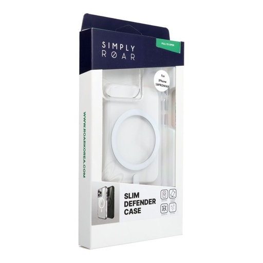 Apple iPhone 16 Pro Max ROAR Slim Defender MagSafe zadní kryt (Průhledný)