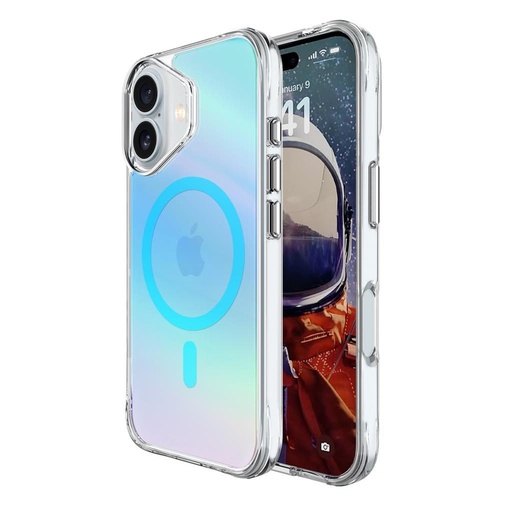 Apple iPhone 17 TOKO Pure rainbow magsafe zadní kryt (Modrá)