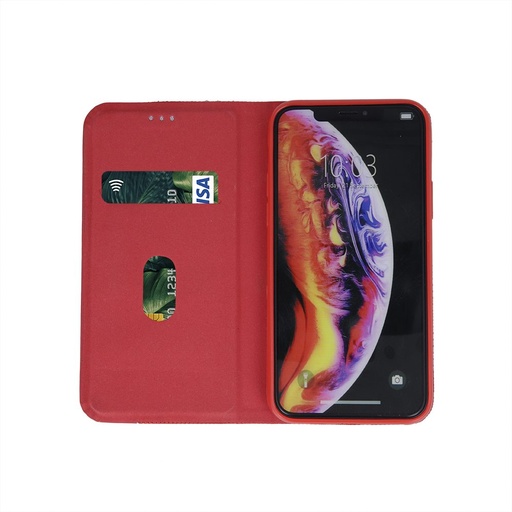 Huawei P40 Lite Smart Senso knížkové pouzdro (Červená)