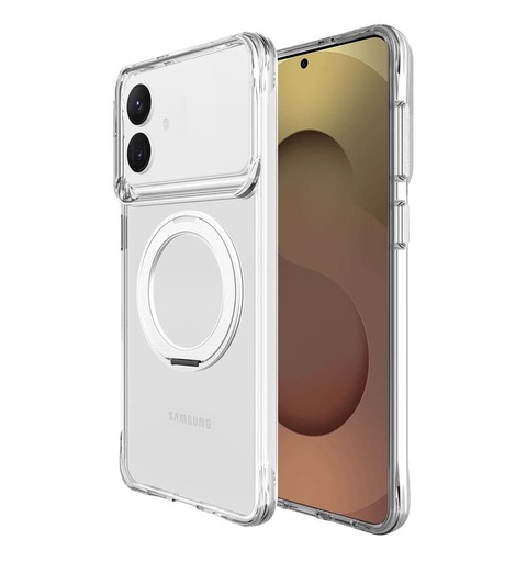 Samsung Galaxy S26 Plus TOKO Pure MagSafe 360 ring zadní kryt (Stříbrná)