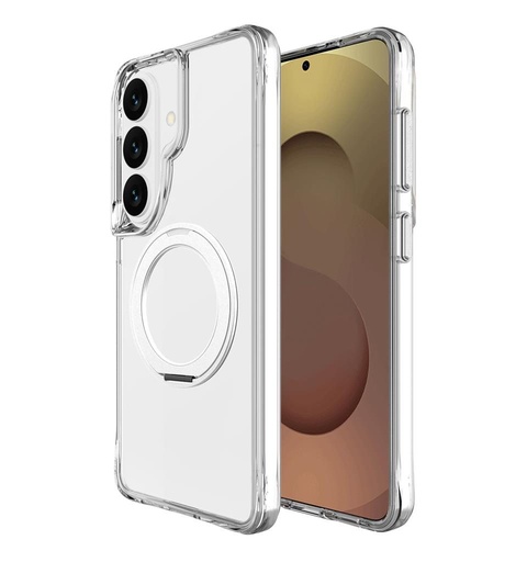 Samsung Galaxy S26 TOKO Pure MagSafe 360 ring zadní kryt (Stříbrná)