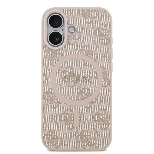 Guess PU Leather 4G Colored Ring MagSafe iPhone 17 (Růžová)