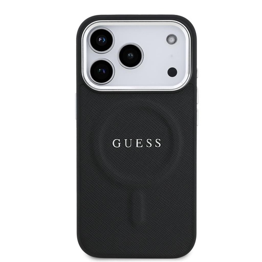 Guess PU Saffiano MagSafe iPhone 17 Pro (Černá)