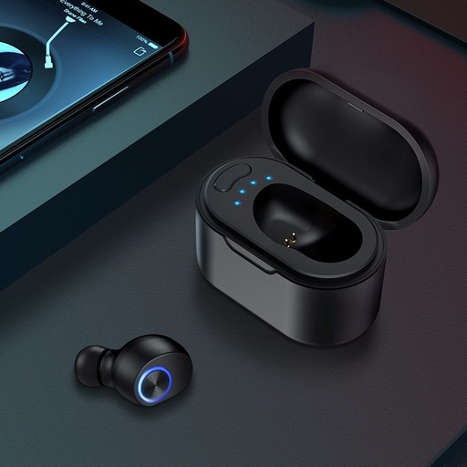 Borofone BC29 bezdrátový headset s nabíjecím pouzdrem, černá