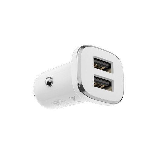 Borofone BZ12 autní nabíječka (2xUSB port), 5V 2,4A, bílá