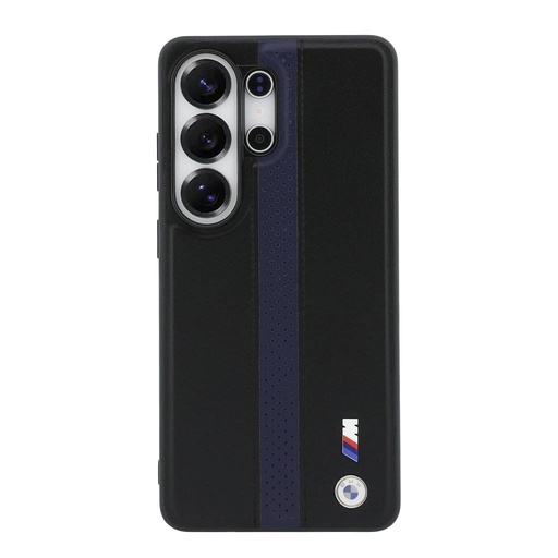 BMW M PU Leather Perforated Stripes and Metal Logo Magnetic Samsung Galaxy S26 Ultra (Modrá)