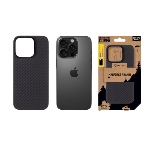 Apple iPhone 16 Pro Tactical MagForce Aramid MagSafe zadní kryt (Černá)