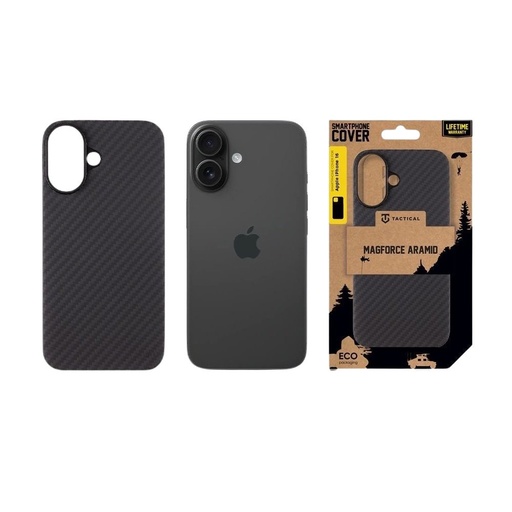 Apple iPhone 16 Tactical MagForce Aramid MagSafe zadní kryt (Černá)