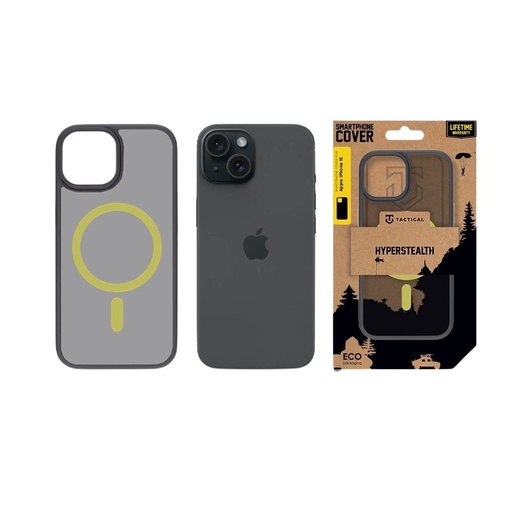 Apple iPhone 15 Tactical MagForce Hyperstealth 2.0 zadní kryt (Černá - Žlutá)