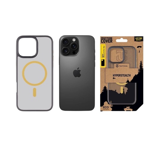 Apple iPhone 16 Pro Max Tactical MagForce Hyperstealth 2.0 zadní kryt (Černá - Žlutá)
