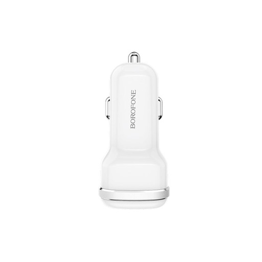 Borofone BZ13 autní nabíječka (2xUSB port), 5V 2,4A, bílá