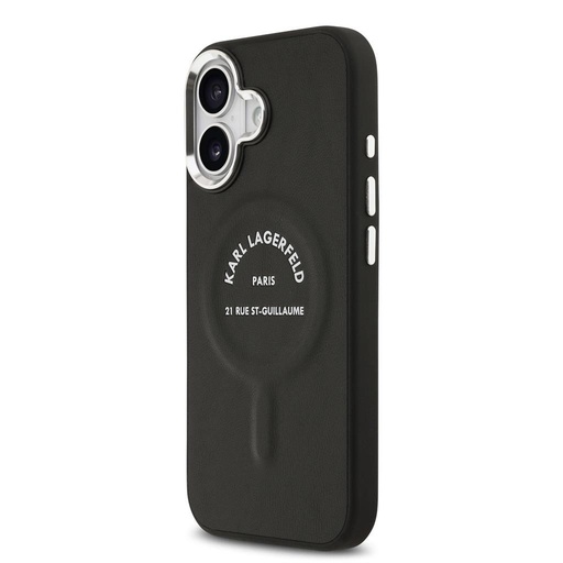 Karl Lagerfeld PU RSG Logo MagSafe pouzdro iPhone 17 (Černá) - KLHMP17SPSKRSGEK