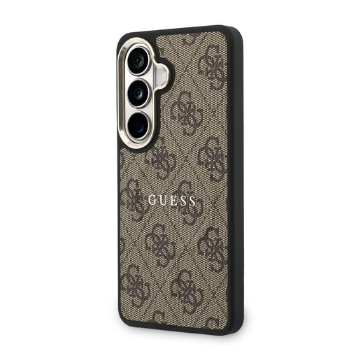 Guess PU Leather 4G Zlatá Frame Magnetic pouzdro Samsung Galaxy S26 (Hnědá) - GUHMS26SP4MSEGCW