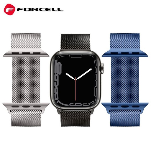 Forcell F-Design FA03 magnetický ocel řemínek Apple Watch 38 / 40 / 41 mm (Modrá)