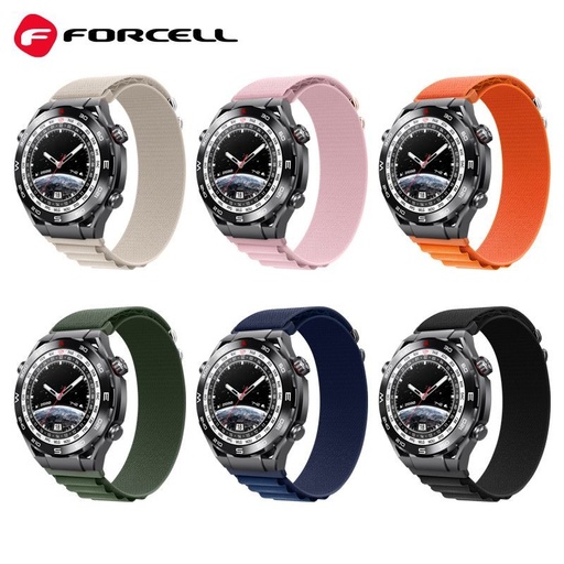 Forcell F-Design FS05 polyester vláknitý řemínek Samsung Galaxy Watch 22 mm (Zelená)