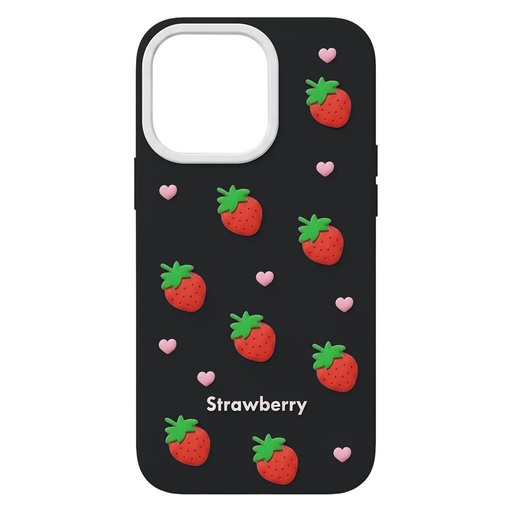Apple iPhone 17 Pro Max Strawberry zadní kryt (Černá)