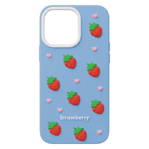 Apple iPhone 13 / iPhone 14 / iPhone 15 Strawberry zadní kryt (Modrá)
