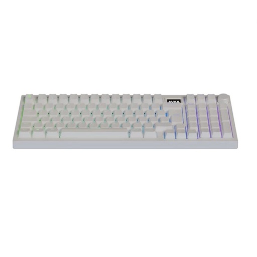 AVAX GM03 PRO 98% Gasket RGB Tri-mode mechanický klávesnice (Bílá) - Gateron červená spínač, maďarský rozložení