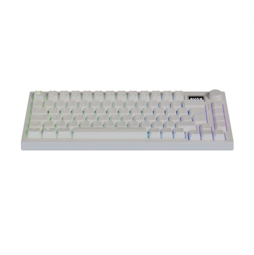 AVAX GM02 PRO 75% Gasket RGB Tri-mode mechanický klávesnice (Bílá) - Gateron červená spínač, maďarský rozložení