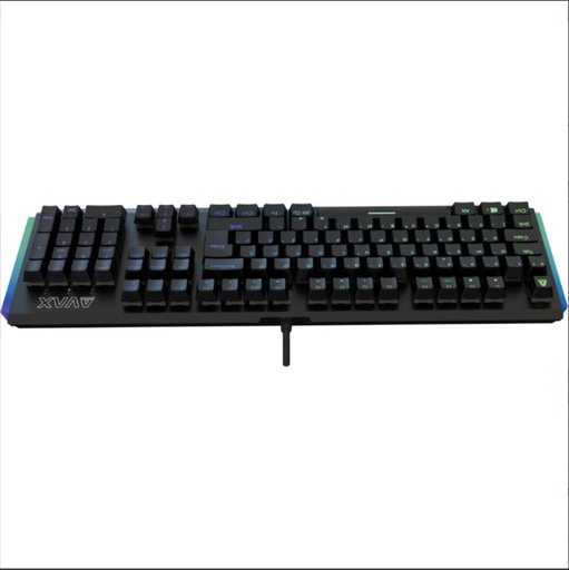 AVAX FS01 Full size mechanický hliník klávesnice (Černá/Šedá) - Drátový, Outemu červená spínač, maďarský rozložení