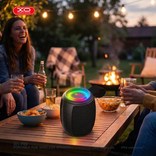 XO F82 Boombox přenosný Bluetooth reproduktor USB/TF s čtečkou karet (Černá)