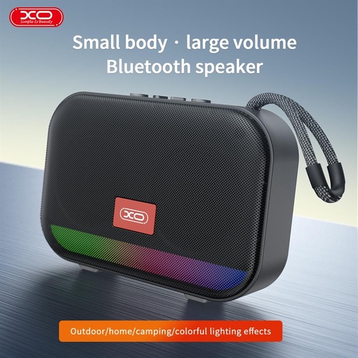 XO F66 svítící přenosný Bluetooth reproduktor (Černá)