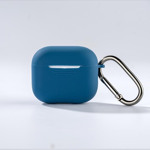 XO K16 silikonový ochranné pouzdro s háčkem AirPods 4-hez (Modrá)
