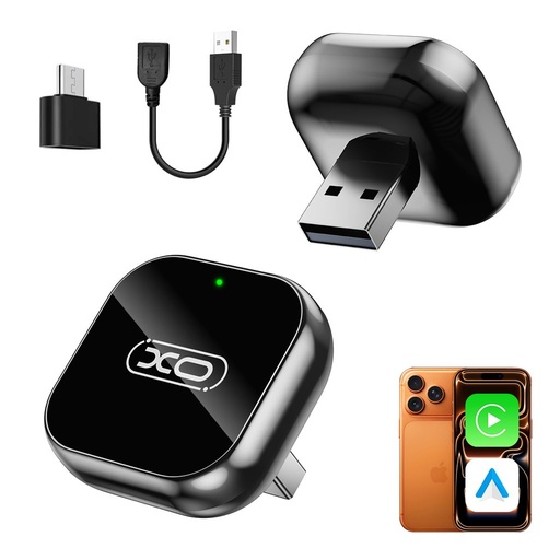 XO CZ026 mini CarPlay zrcadlení obrazovky auto adapter (Černá)