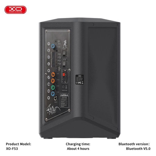 XO F53 8 colos RGB přenosný Bluetooth reproduktor (Černá) - 40W