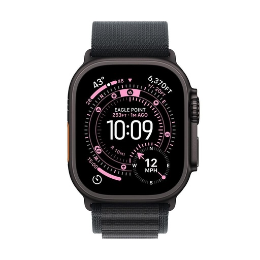Apple Watch Ultra 3 chytré hodinky 49mm (Černá titan pouzdro, černá M-es alpesi popruh) (MF0V4)