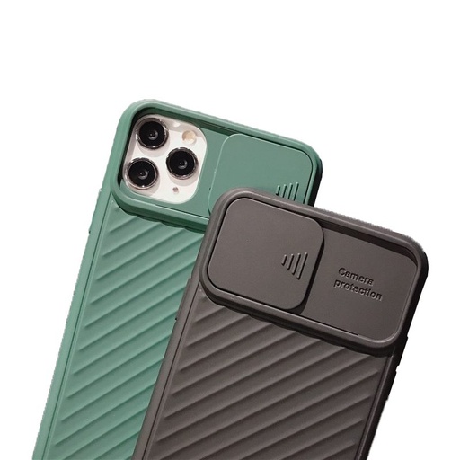 Apple iPhone 12 Pro Max kamera s ochranou silikonový zadní kryt (Černá)