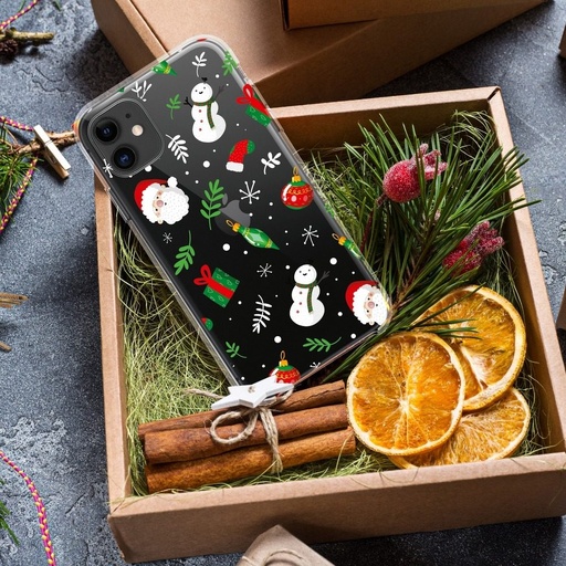 Apple iPhone 12 / iPhone 12 Pro Winter silikonový zadní kryt (Christmas Mix (Průhledný))