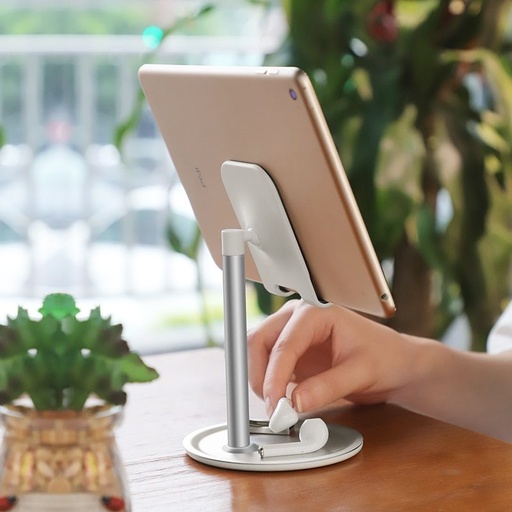 Hoco PH15 stolní telefonní a držák na tablet stojan, hliník slitina, stříbrná