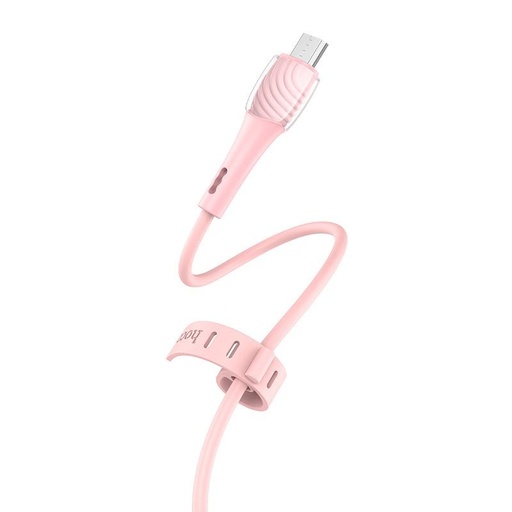 Hoco X49 microUSB kabel, 2.4A, 1M, růžová