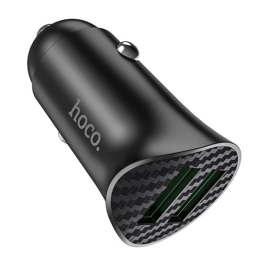 Hoco Z39 autní rychlonabíječka (2 USB port), QC 3.0, 18W, černá
