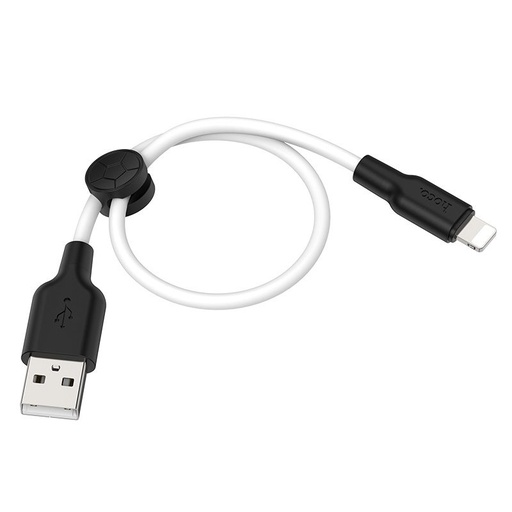 Hoco X21 Plus lightning kabel, 3A, 0.25M, černá - bílá
