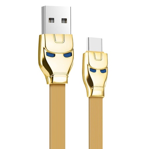 Hoco U14 type-C kabel, 2.4A, LED indikátor stavu, 1.2M, zlatá