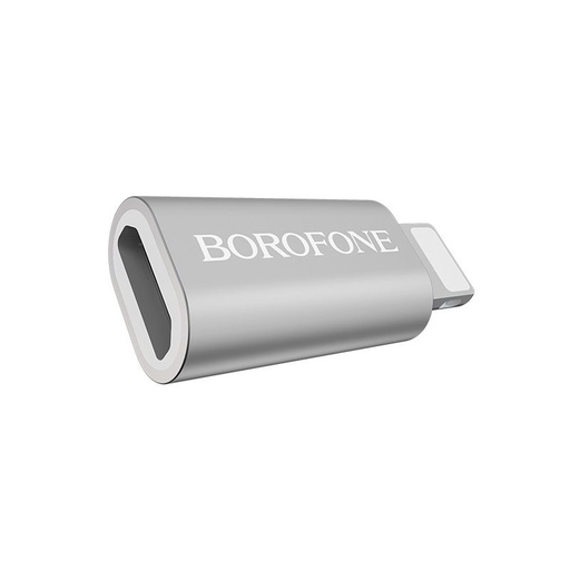 Borofone BV5 adaptér (microUSB, lightning), stříbrná