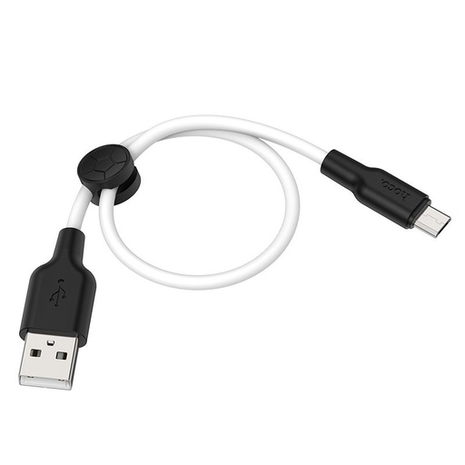 Hoco X21 Plus microUSB kabel, 3A, 0.25M, černá - bílá