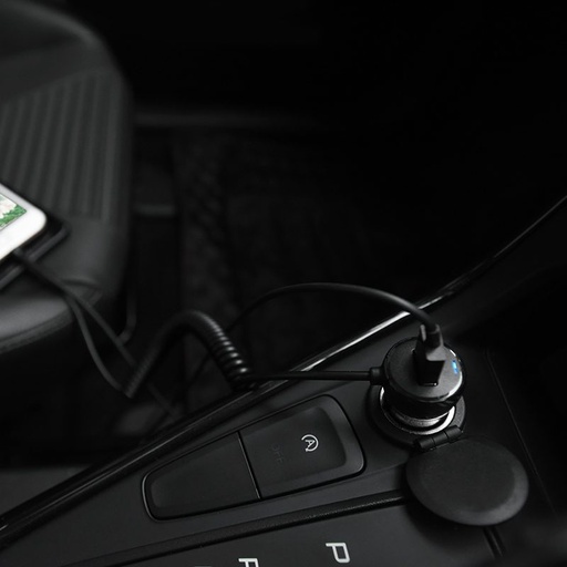 Hoco Z21A Ascender single-port car charger with cable lightning Černá